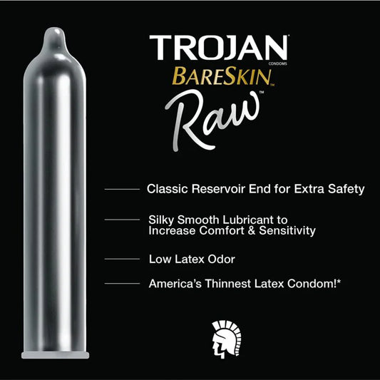 Trojan Raw Bareskin Condoms -3pak