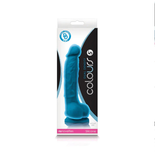 Colours 'Dual Density' Dildo 5inch -Blue