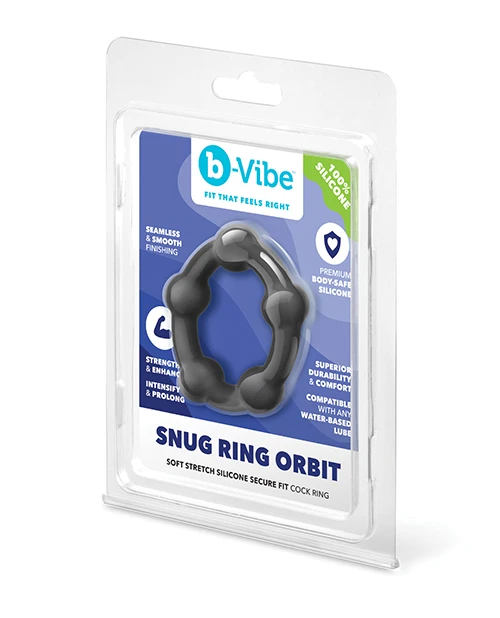 b-Vibe Snug Ring Orbit nubby silicone cock ring