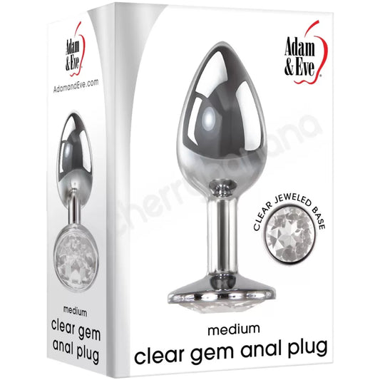 Adam & Eve 'Clear' Gem Anal Plug -Medium