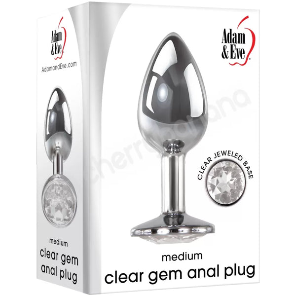 Adam & Eve 'Clear' Gem Anal Plug -Medium