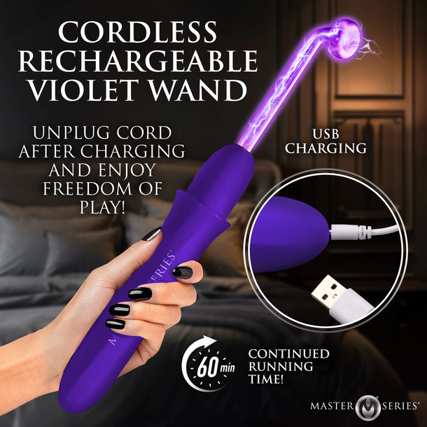 MS Elektra Rechargeable E-Stim Wand Kit -Purple