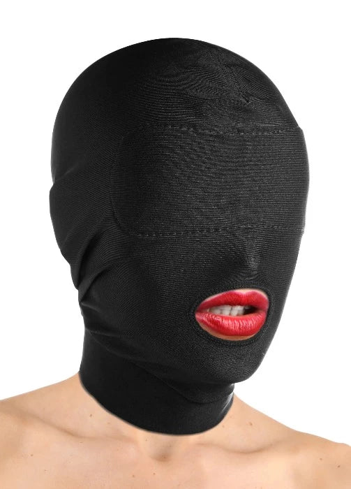 MS 'Disguise' Open Mouth Hood W/Padded Blindfold