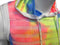 Hooded Crop Top Rainbow Tie Dyed Mesh - White