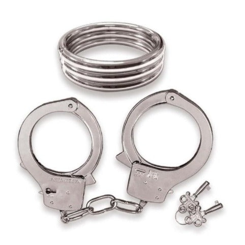 Dominant Sub "Cock Ring & Handcuffs" Set
