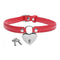 MS &quot;Heart Lock&quot; Choker W/key -Red