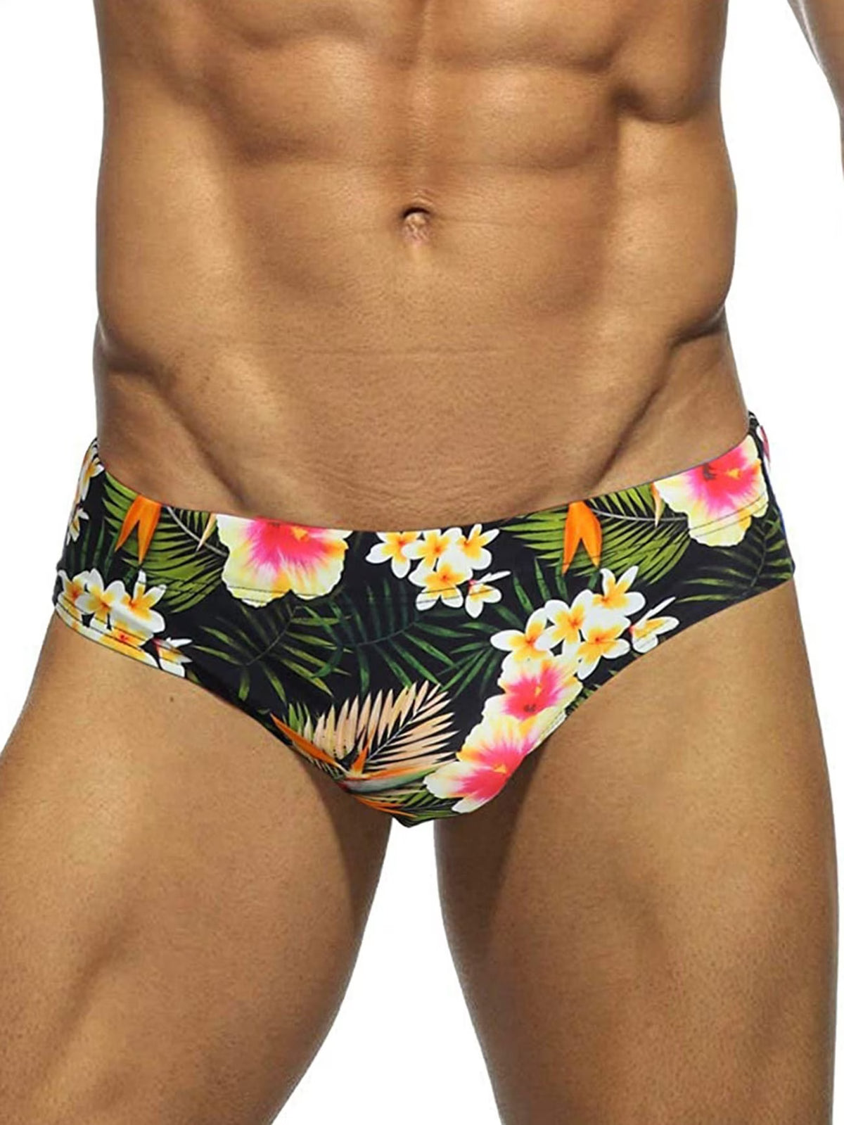 Low-Rise Floral Beach Swimwear