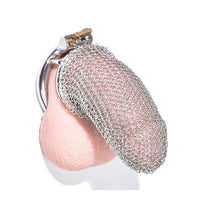 Mesh Chain Chastity CAGE 45mm Pink Elephant