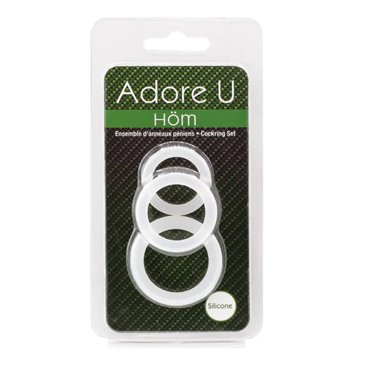 Adore U Höm - Cockring Set -Clear