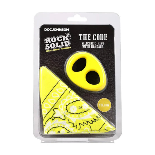 Rock Solid The Code 'Yellow' Cock Ring w/Bandana