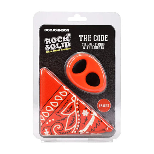 Rock Solid The Code 'Orange' Cock Ring w/Bandana