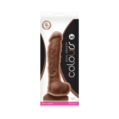 Colours 'Dual Density' Dildo 8" -Brown