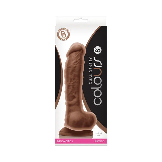 Colours 'Dual Density' Dildo 8" -Brown
