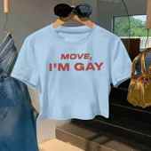 MOVE I'm Gay Y2K Crop Top