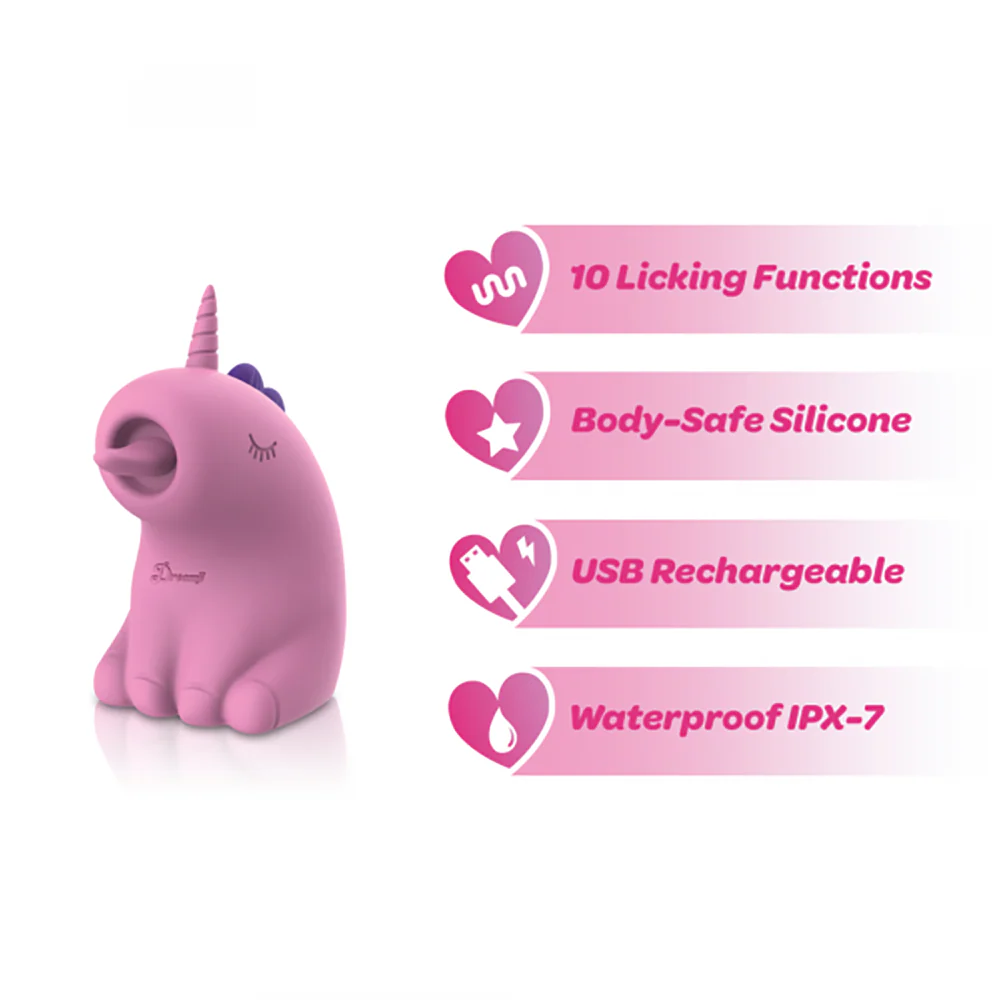 Dreamii Licks Licking Unicorn Stimulator -Mystical Pink