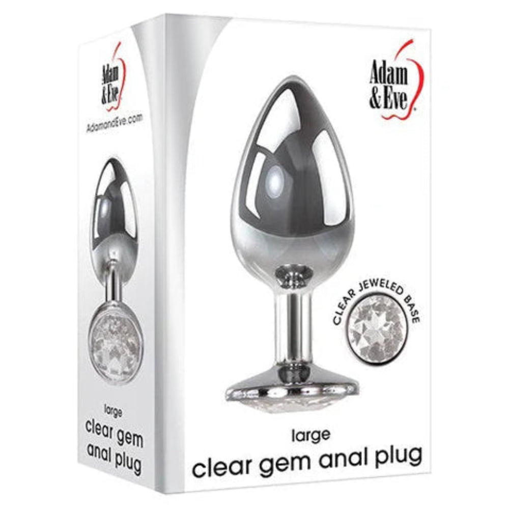 Adam & Eve 'Clear' Gem Anal Plug -Large