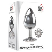 Adam & Eve 'Clear' Gem Anal Plug -Large
