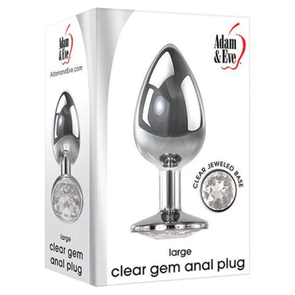 Adam & Eve 'Clear' Gem Anal Plug -Large