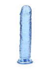 Realrock Crystal Clear Dildo 7" -Blue
