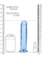 Realrock Crystal Clear Dildo 7" -Blue