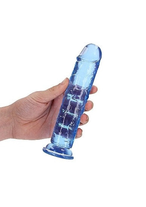 Realrock Crystal Clear Dildo 7" -Blue