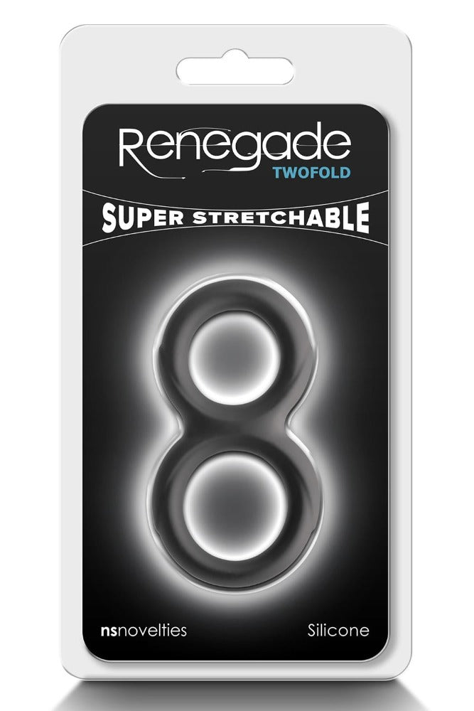 Renegade "Twofold" Cock & Ball Ring -Black