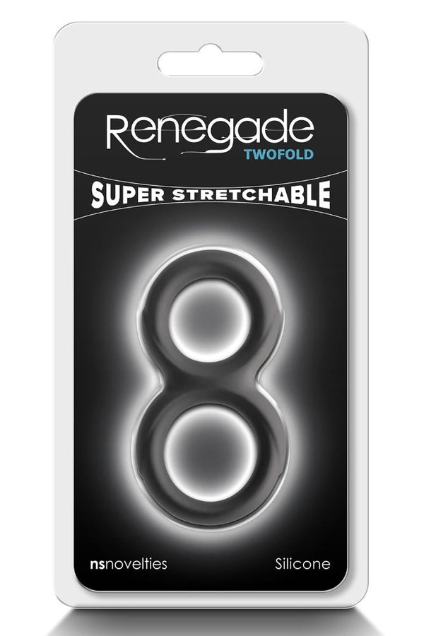 Renegade "Twofold" Cock & Ball Ring -Black