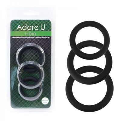 Adore U Höm - Medium Cockring Set -Black