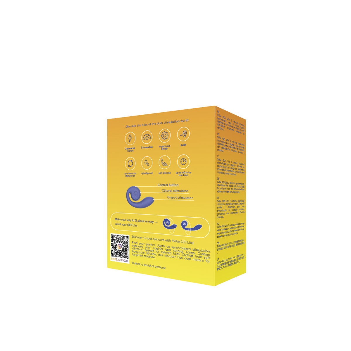 SVibe Snail Gizi Lite Vibrator - Juicy Blueberry - view 3