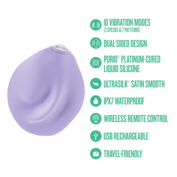 UrSelf PulsePad lavender silicone grinding vibrator with remote