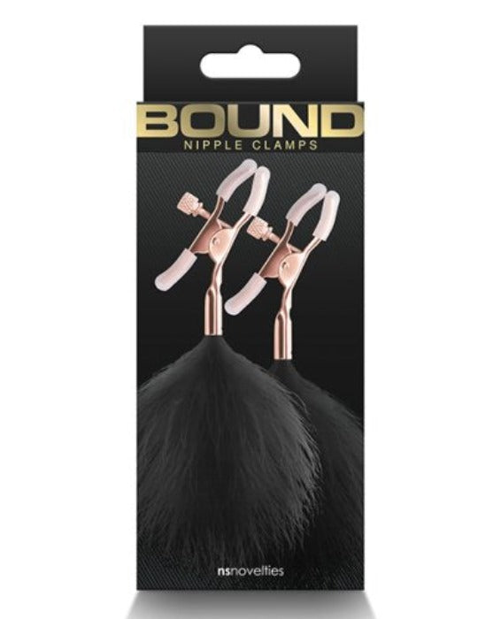 Bound "F1" Feather Nipple Clamps -Black