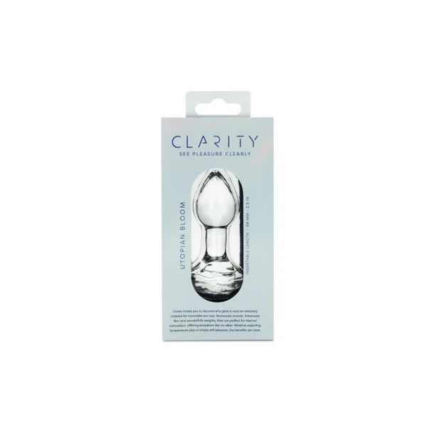 Clarity - Glass - Utopian Bloom Butt Plug