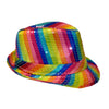 Rainbow Sequin Fedora Pride Hat