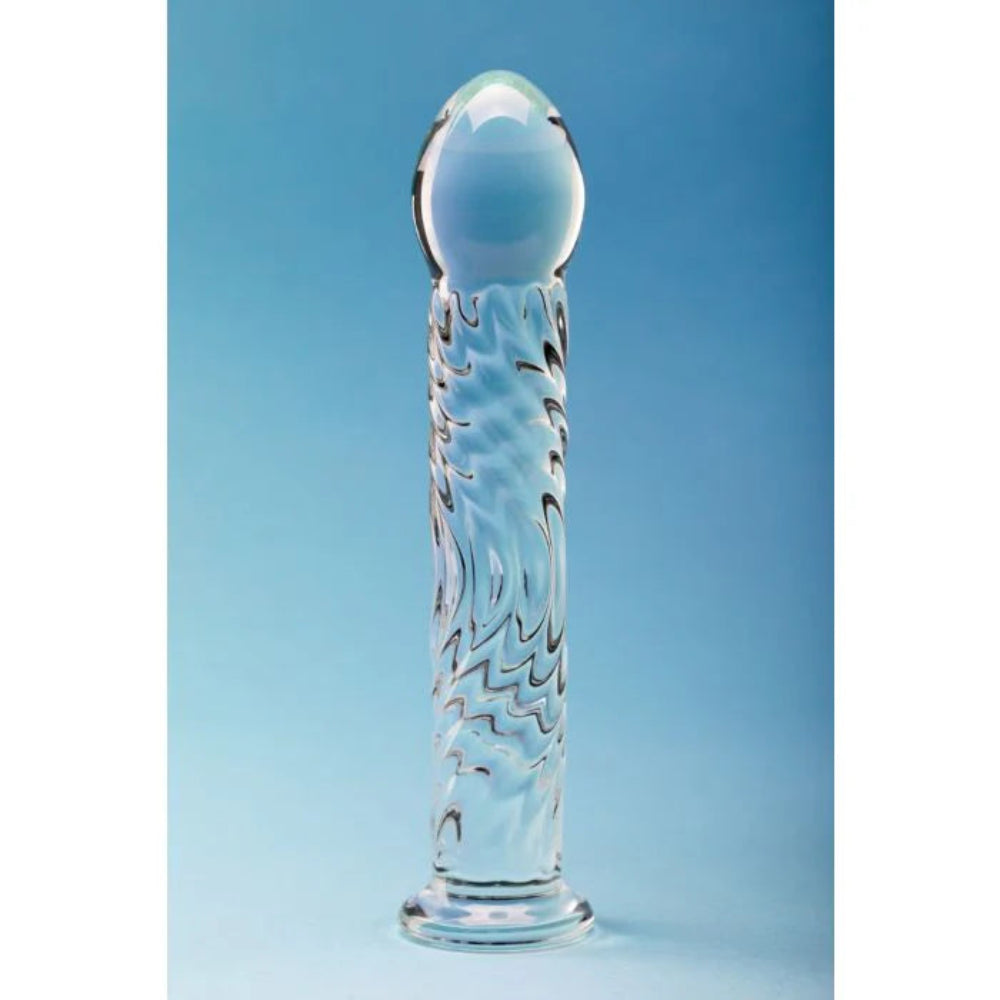 Clarity 'Seraphic Ripple' Glass Dildo