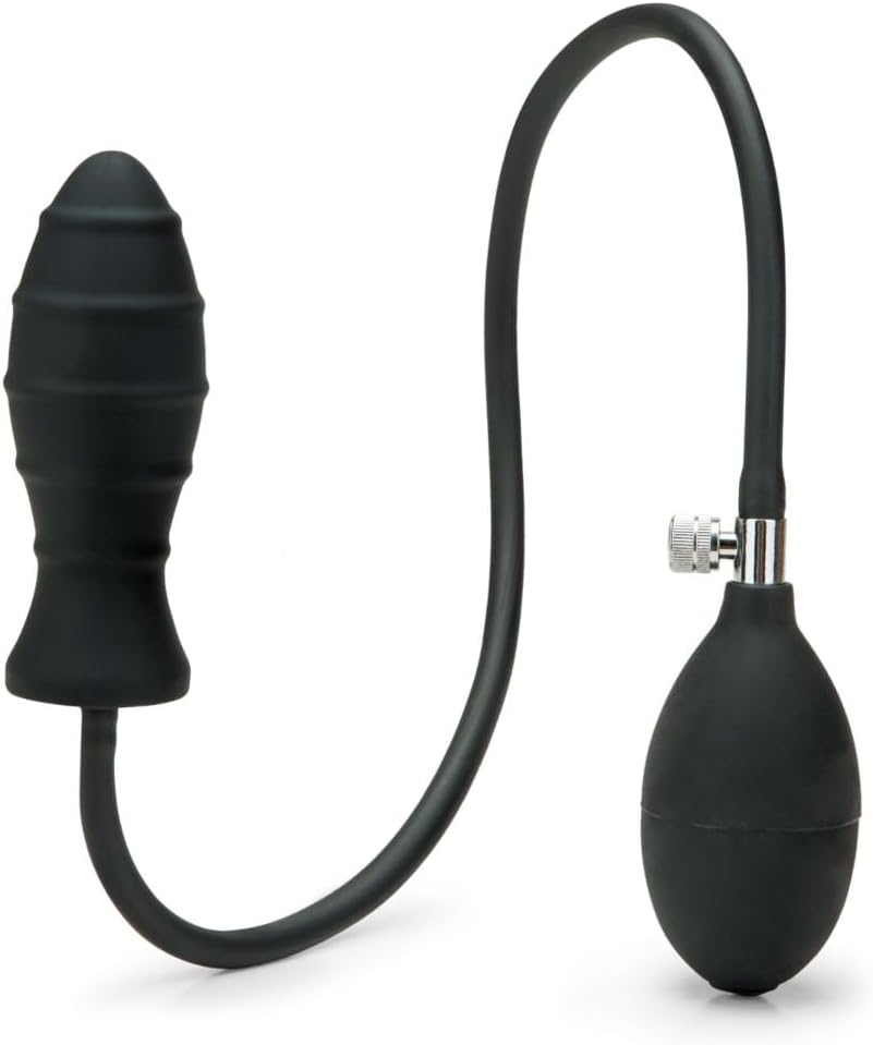 Me You Us "Inflatable" Anal Ribbed Plug - Black