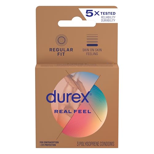 Durex Real Feel Non-Latex Polyisoprene Condoms - 3pk