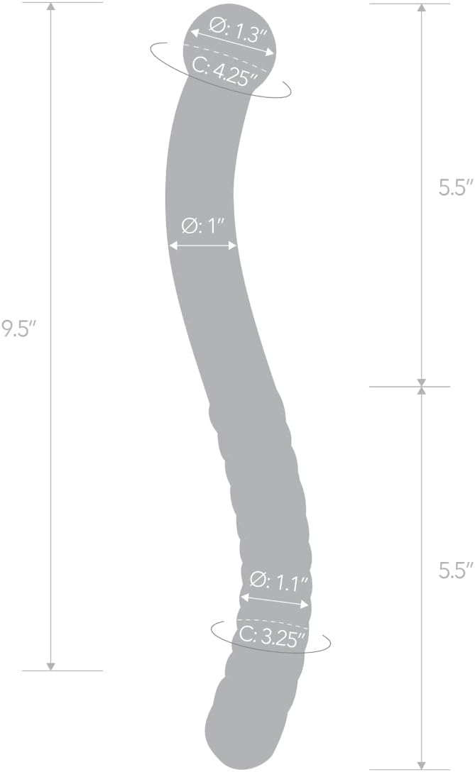 Glas 11" Pelvic Double End Wand