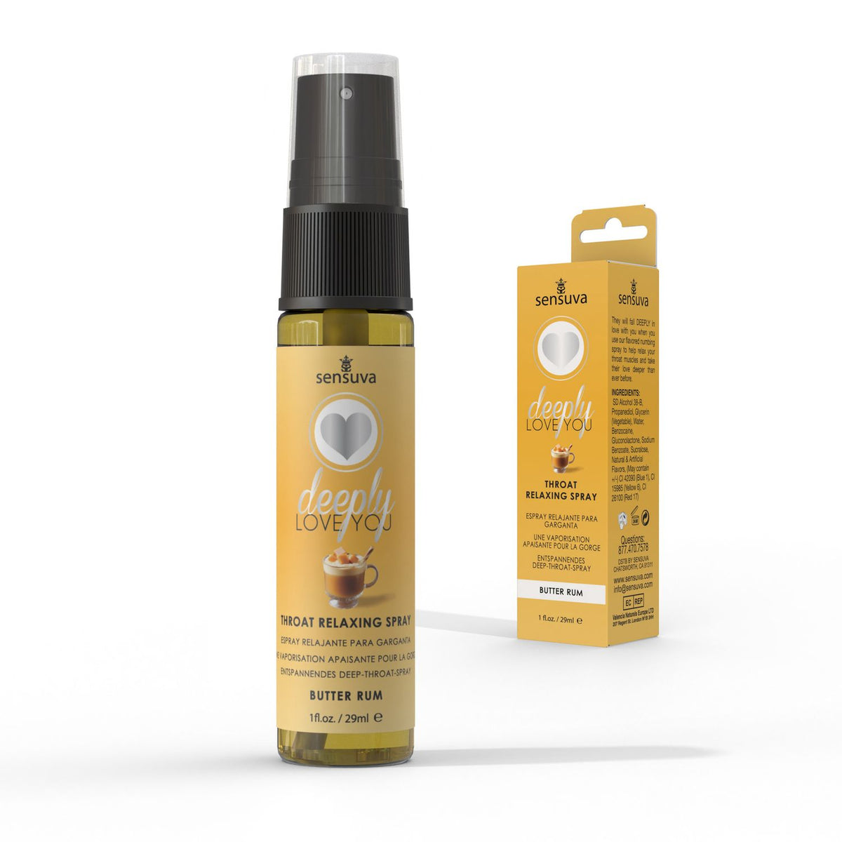 Sensuva Deeply Love You Throat Relaxing Spray -Butter Rum
