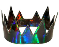 Party Crown Faux Leather - Black Iridescent