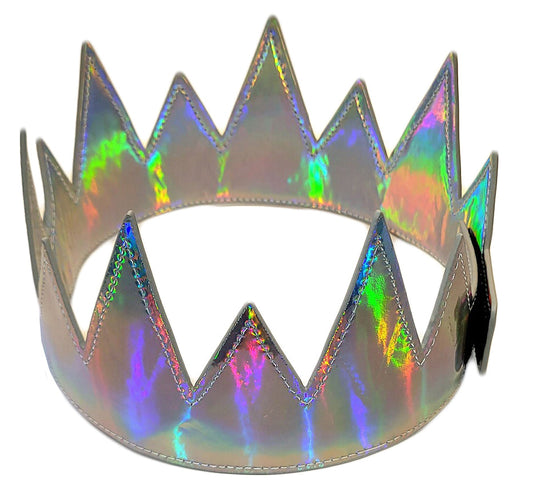 Party Crown Faux Leather - Pearl Iridescent