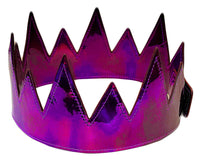 Party Crown Faux Leather - Eggplant Iridescent
