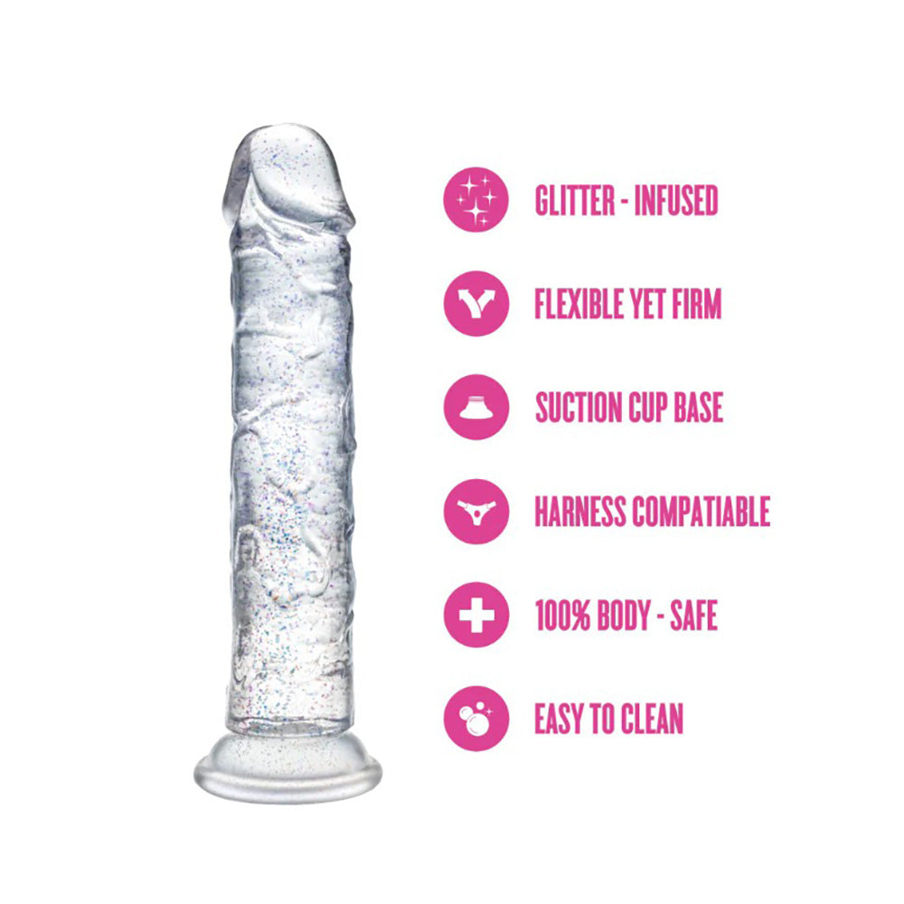 Naturally Yours - Gala - Sparkling Clear Dildo 6"