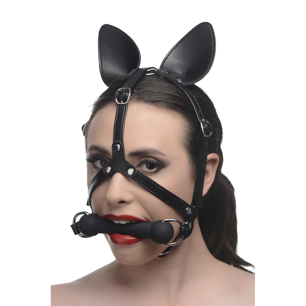 MS ''Dark Horse'' Pony Head Harness w/ Silicone Bit