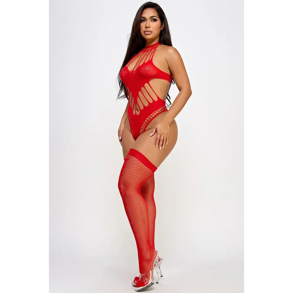 Be Wicked Karla Bodysuit Set - Red