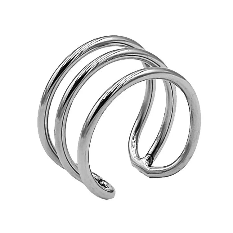 Rouge Stainless Steel  Triple Wire Glans Ring