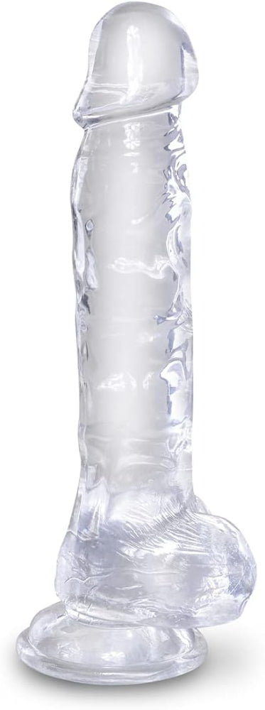 King Cock Clear 8″ Cock w/ Balls