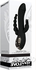 Evolved ''Trifecta'' Trigasm Rabbit Vibrator -Black