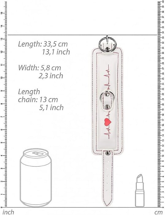 Ouch! Nurse Theme "Ankle" Cuffs -White