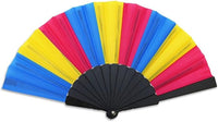 Pansexual Pride Hand Fan - Small, Plastic