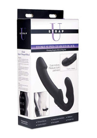 Strap U "Evoke" Vibrating Strapless Strap On -Black